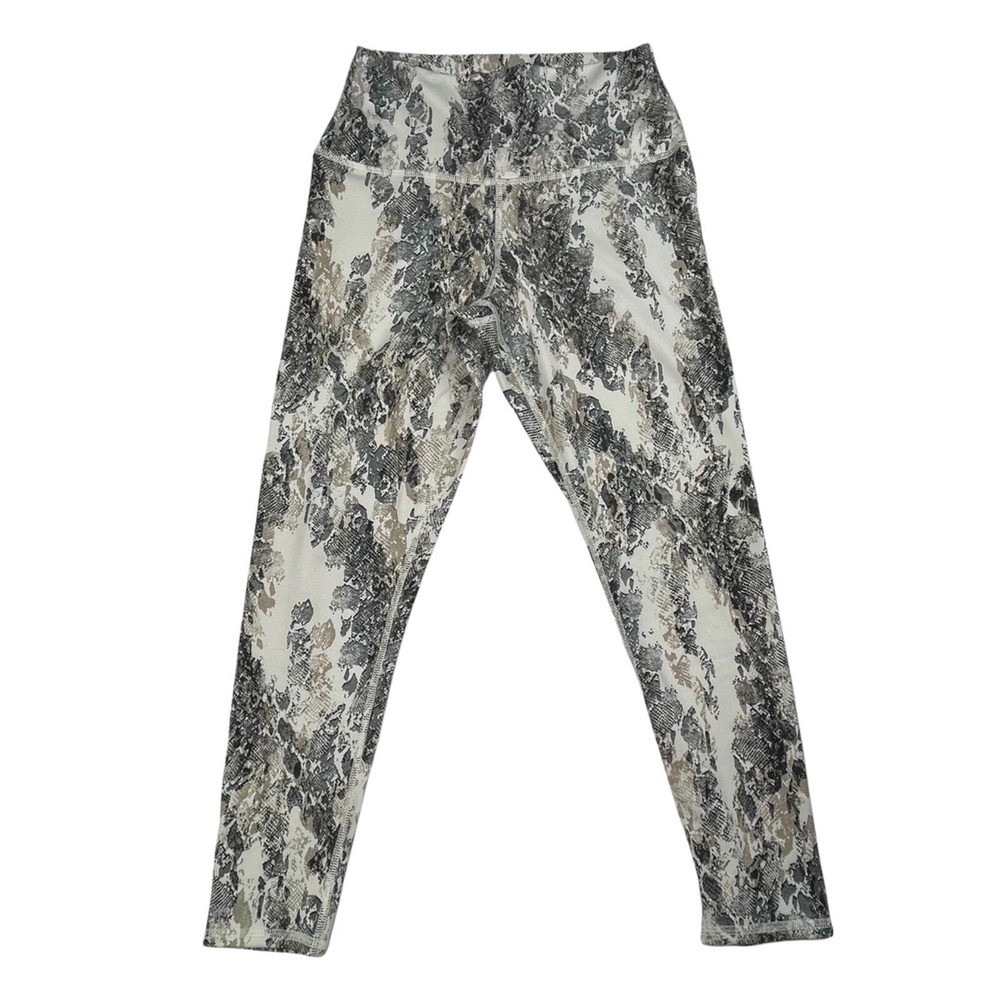 Evolution and Creation Brianna Legging Brown Snakeskin‎ Print High Rise Womens M